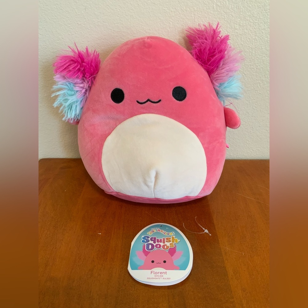 RARE Squishmallows Florent Axolotl Squish-Doo 8" NWT Pink Axoltol NWT